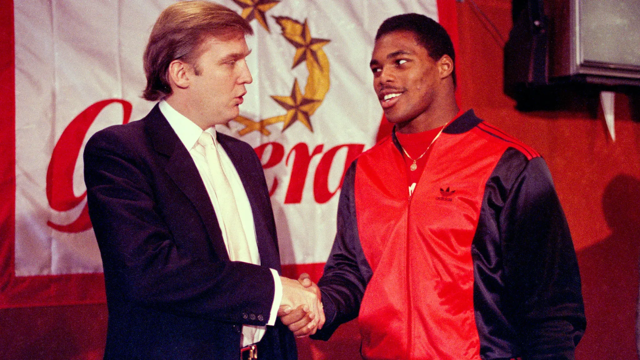 Trump és az USFL egyik sztárja, Herschel Walker 1984-ben (Fotó: Dave Pickoff/AP)