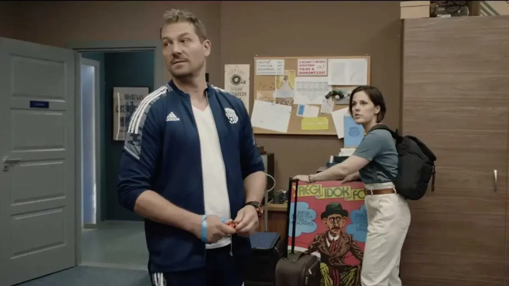 Mészáros András és Lovas Rozi a Gólkirályság egyik jelenetében (Fotó: port.hu-MediaPress)