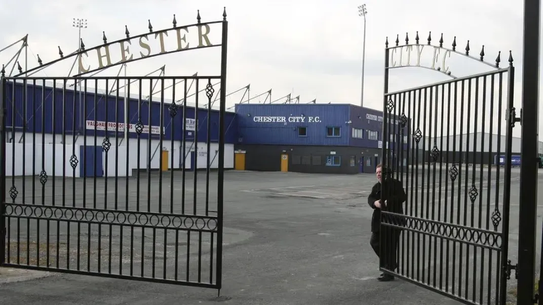 A Chester FC parkolója (Fotó: Martin Rickett/PA Wire)