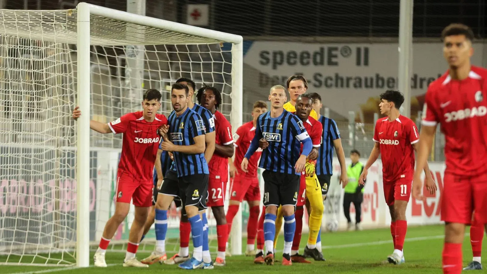 Regionalliga-találkozón az SC Freiburg második csapata (Fotó: Sebastian J. Schwarz/Volksfreund)