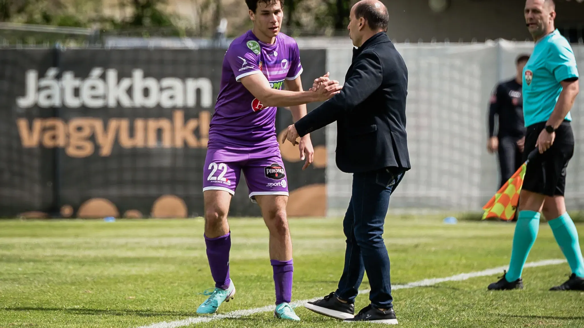 Szabó István eddig elégedett lehet Helmich teljesítményével (Forrás: Kecskeméti TE Facebook)