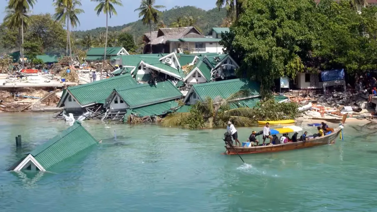 A Ko Panyitól nem messze található Ban Nam Khem lakosságának negyede odaveszett, a házak 80%-a pedig megsemmisült (Fotó: Getty Images)