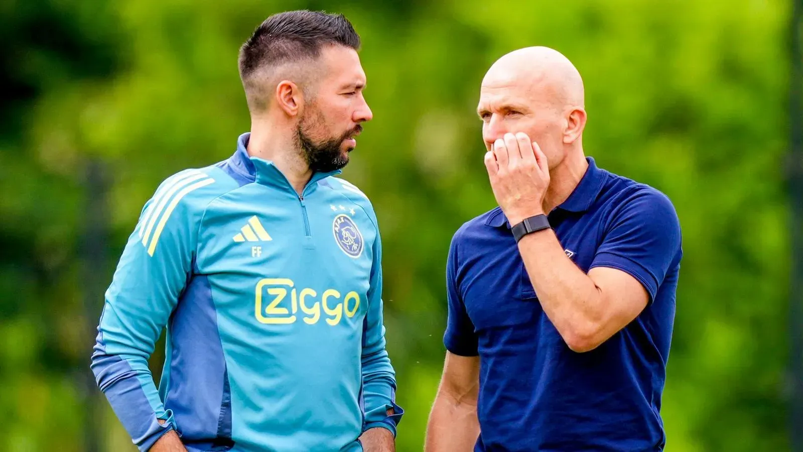 Alex Kroes (jobbra) és Franco Farioli ellentéte nagyban meghatározta az amszterdami futballt (Fotó: Pro Shots / Sipa USA)