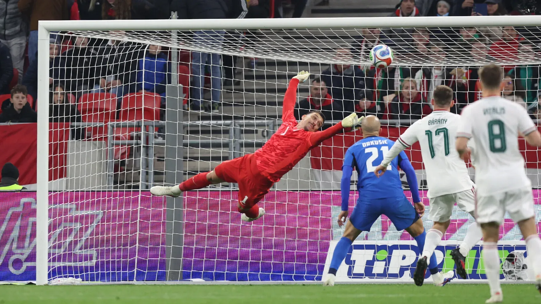 Igor Vekic remekül helyettesítette a világklasszis Jan Oblakot (Forrás: mlsz.hu)